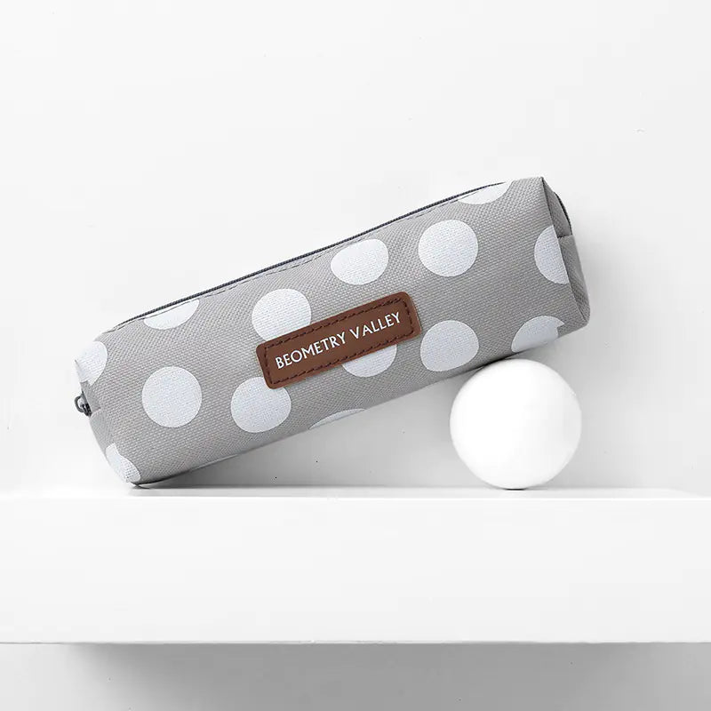 Estuche de lápiz de lona octagonal creativo con cremallera