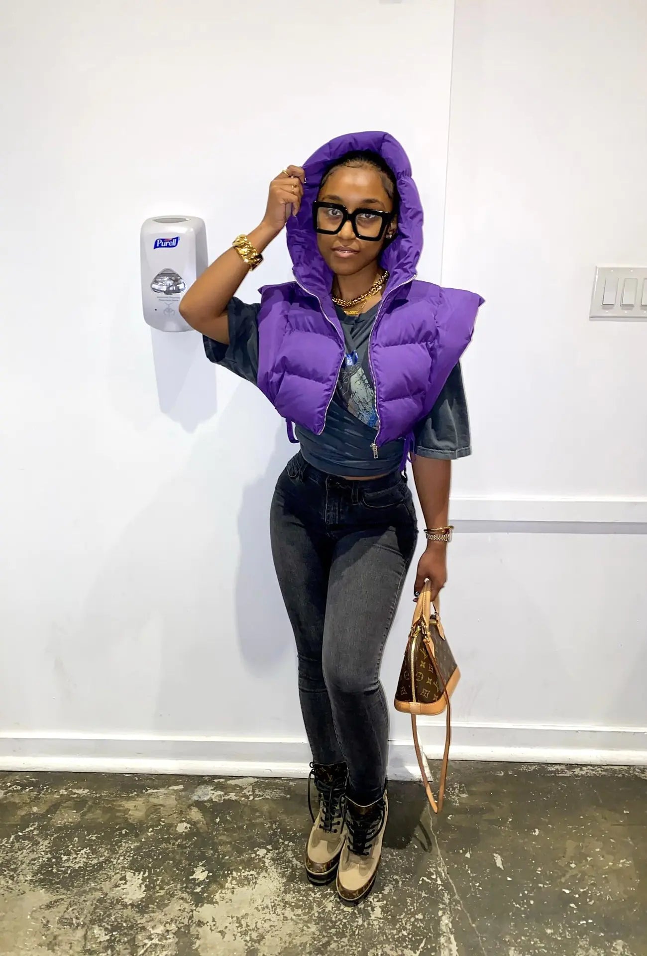 Chaqueta con capucha de otoño y abertura lateral para mujer de moda