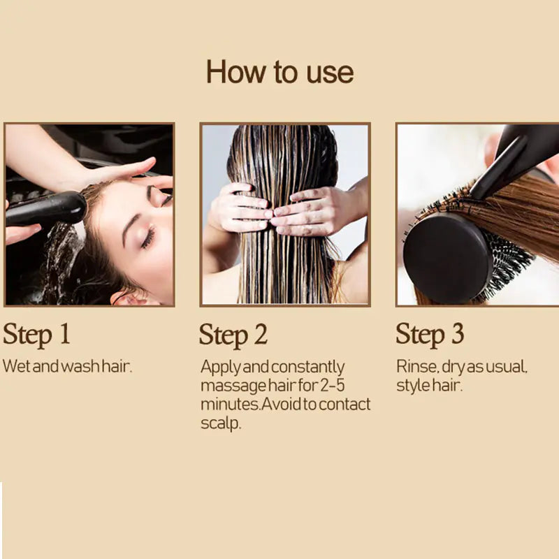 قناع تنعيم الشعر ومنع تساقطه للتحكم في التجعد