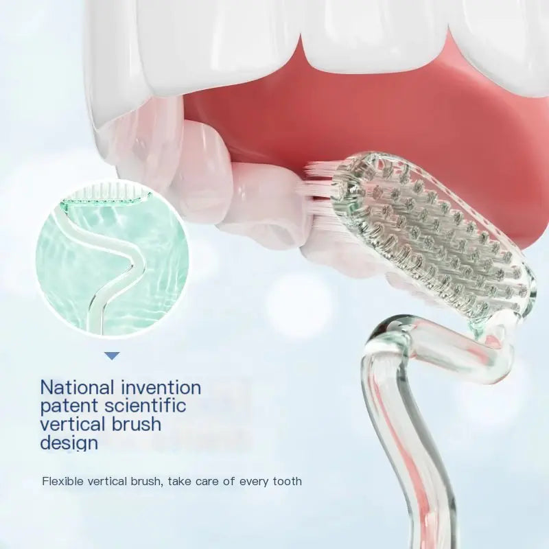 Cepillo de dientes de cerdas suaves en forma de S MLK para adultos