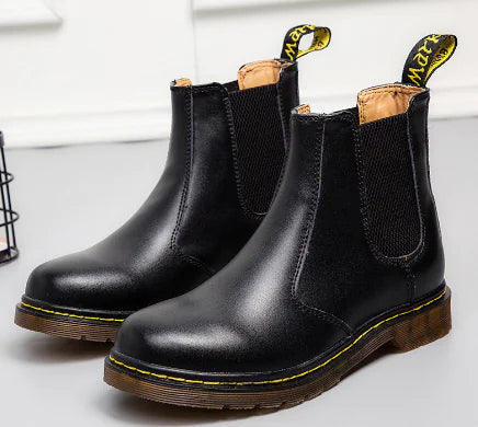 Botas Martin de vaca de tacón grueso estilo otoño para mujer