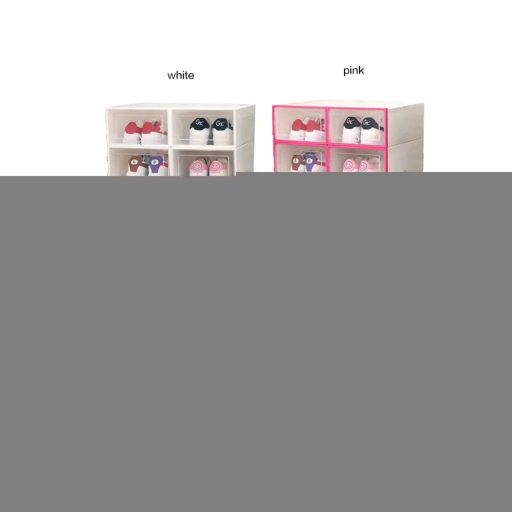 Caja de zapatos de plástico transparente multifuncional para hombre