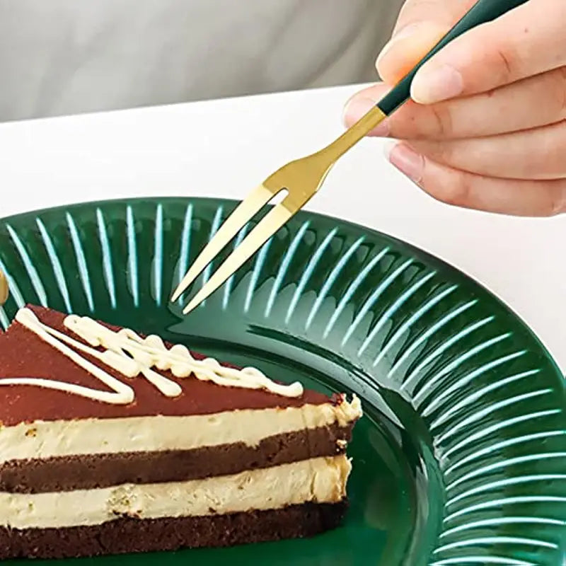 Coloridos tenedores / horquillas de fruta y postre de acero inoxidable (Juego de 5)