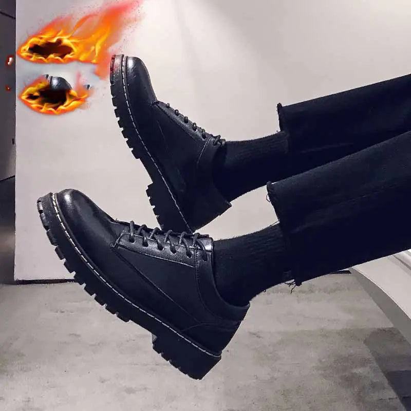 أحذية جلدية لامعة كاجوال للرجال