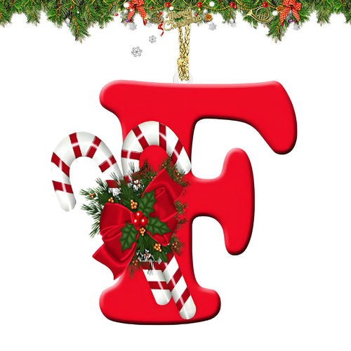 Adornos de 26 letras Abecedario Decoración para el árbol de Navidad