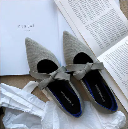 Zapatos de barco planos casuales con estilo Bow Mary Jane