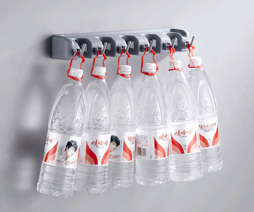 Multifuncional Mop gancho y soporte para puerta de baño