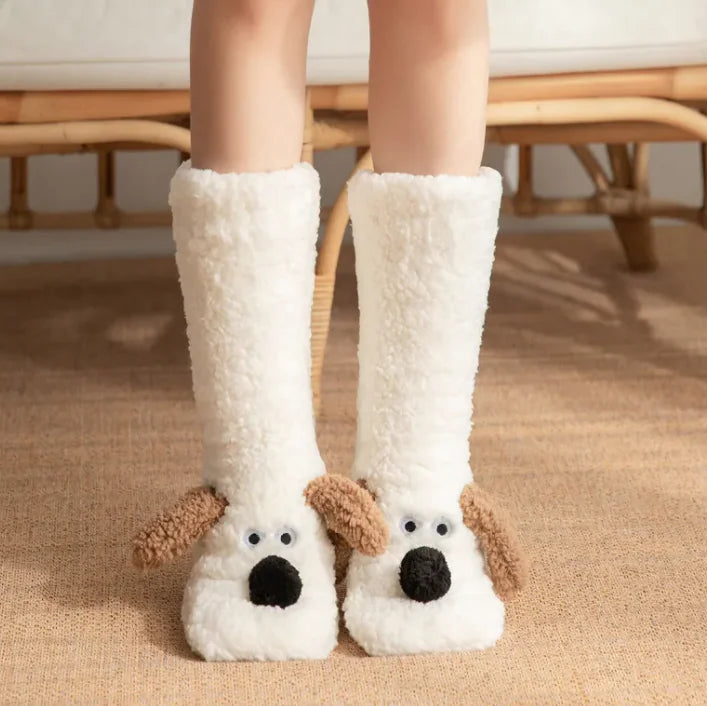 Calcetines de peluche para perro de mujer