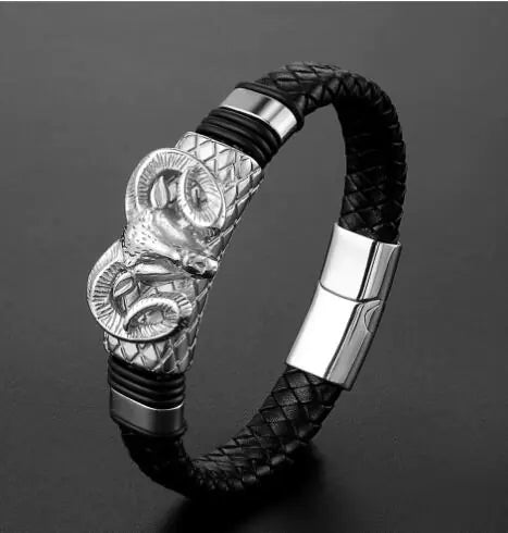 Pulsera trenzada de acero inoxidable Constellation para hombres