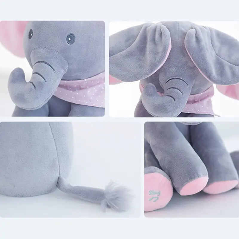 Elefante de felpa musical personalizable para niños