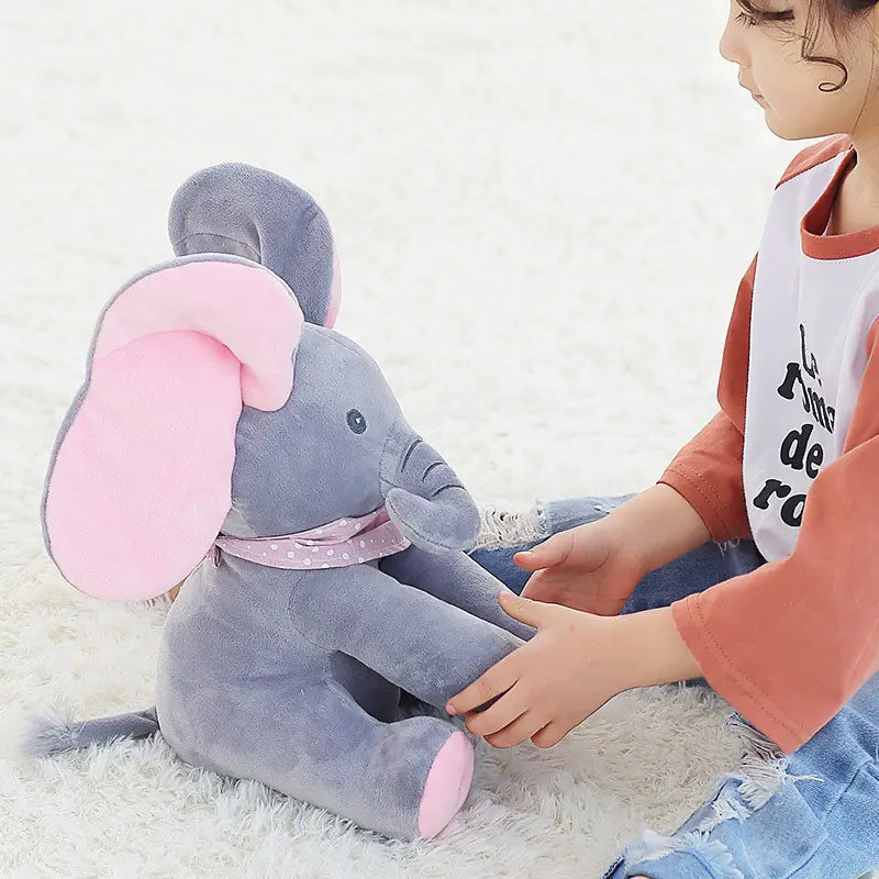 Elefante de felpa musical personalizable para niños