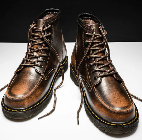 Botas Martin altas de piel de vaca para hombre