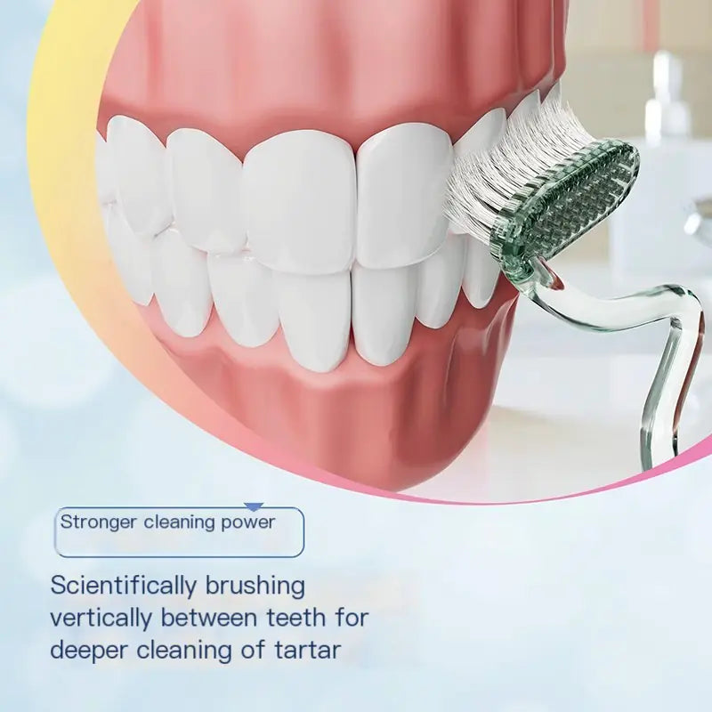 Cepillo de dientes de cerdas suaves en forma de S MLK para adultos