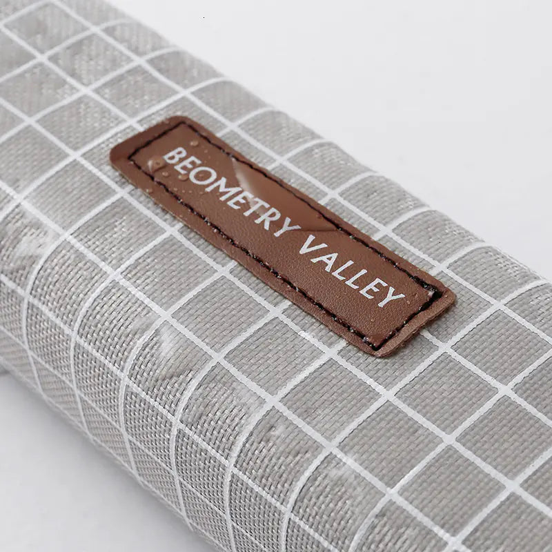 Estuche de lápiz de lona octagonal creativo con cremallera