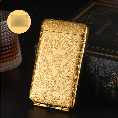 Estuche vintage de lujo grabado para cigarrillos 16/20
