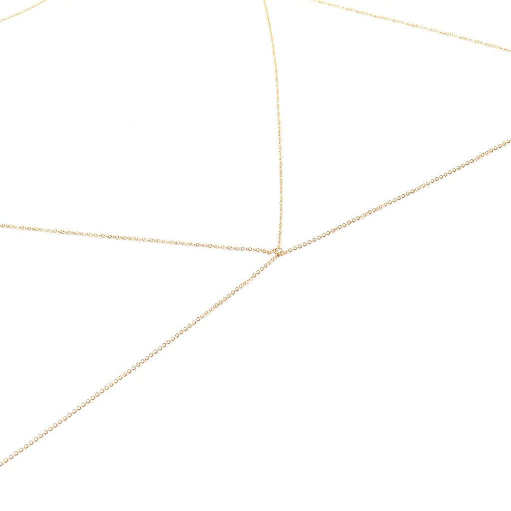 Cadena corporal de moda y cadena de pecho sencilla