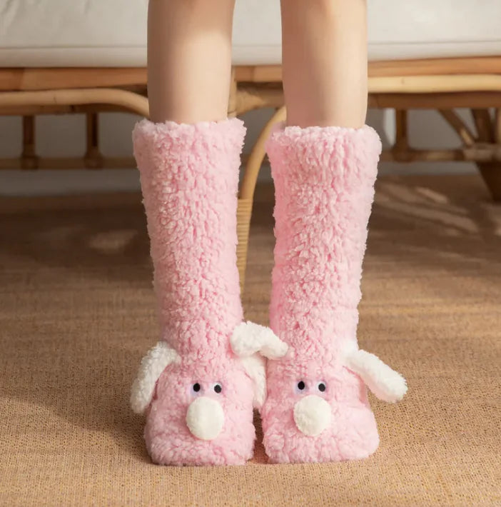 Calcetines de peluche para perro de mujer